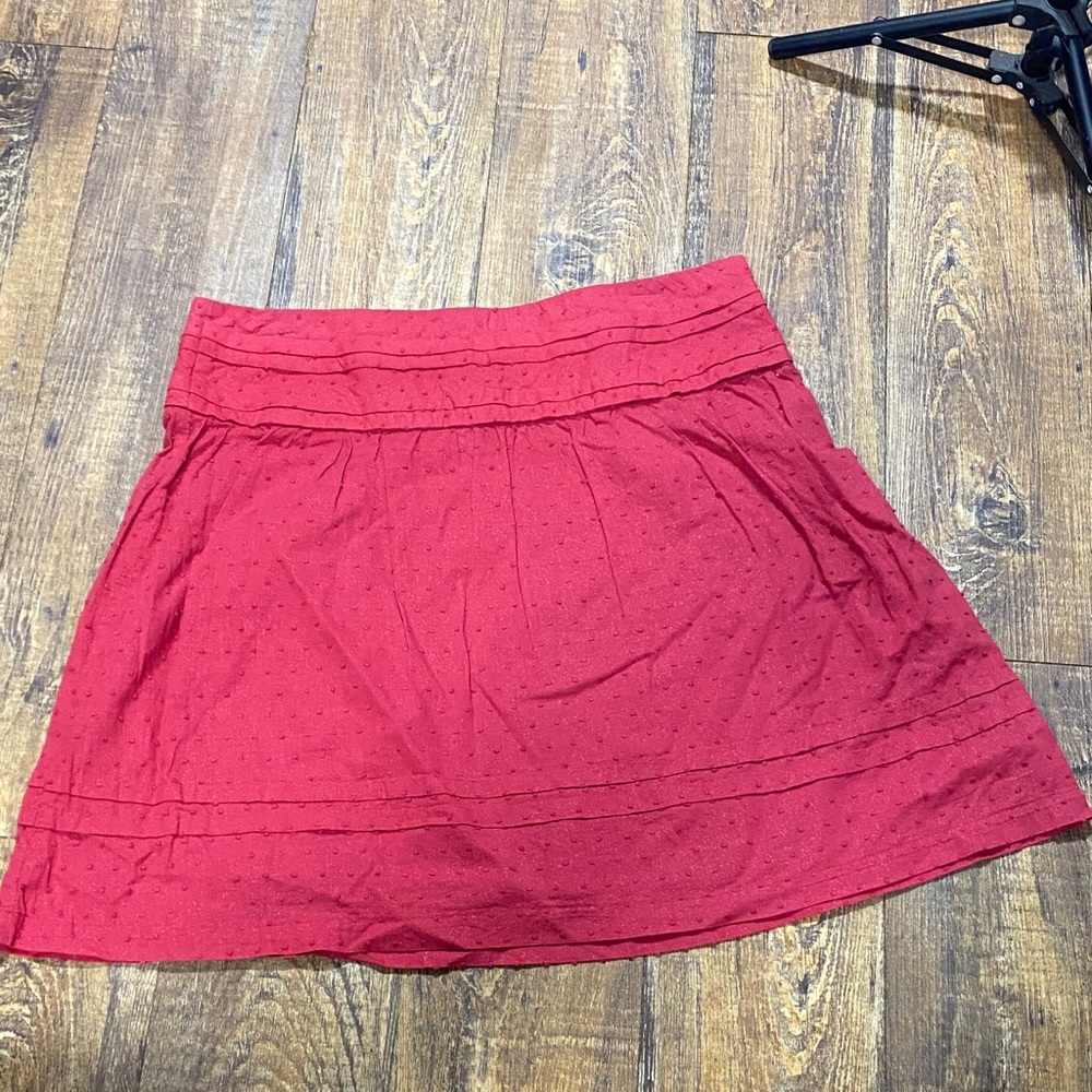Tracy Evans Limited size 9 Chic Red cotton Mini Skirt with shimmer casual dressy